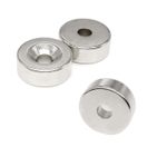 Casa si Gradina - Constructii - Feronerie si accesorii - Suruburi, dibluri si accesorii uz general - Set 10 magneti foarte puternic pentru surub, gri, disc, simplu, 15 mm X 4 mm - Infinity.ro