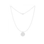 Fashion, accesorii si bijuterii - Femei - Bijuterii femei - Coliere femei - Lantisor model charm rotund cu 2 inimi - argint 925 - Infinity.ro