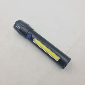 Lanterna de Mana, COB Led, Reglare Zoom, Cablu Usb, 14 cm, Negru