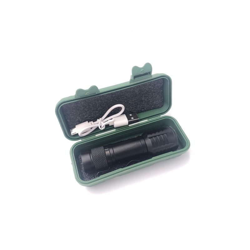 Sport si Outdoor - Camping - Articole solare camping - Lampi si lanterne camping - Lanterna cu incarcare USB, doua LEDuri, negru, reglabila, aluminiu, 13x2.5x3.5 cm - Infinity.ro