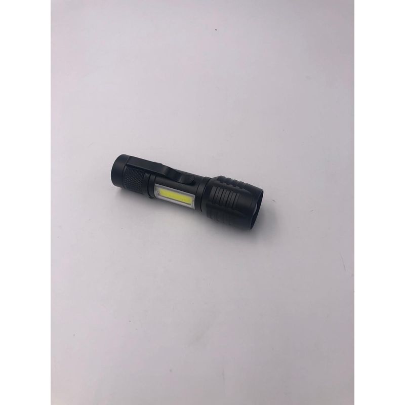 Sport si Outdoor - Camping - Articole solare camping - Lampi si lanterne camping - Lanterna cu incarcare USB, doua LEDuri, negru, reglabila, aluminiu, 13x2.5x3.5 cm - Infinity.ro