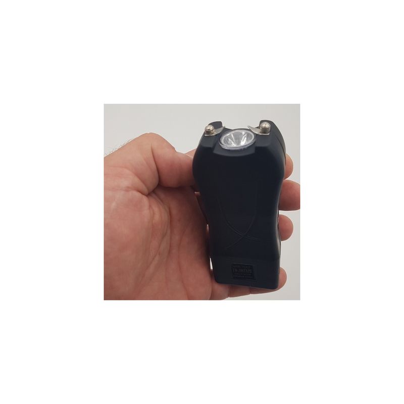 Sport si Outdoor - Camping - Articole solare camping - Lampi si lanterne camping - Lanterna cu electrosoc si acumulator de buzunar, Dalimag, negru, 10 cm, husa - Infinity.ro