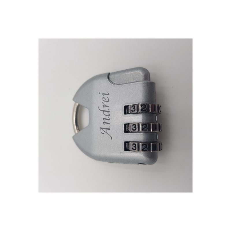 Casa si Gradina - Constructii - Feronerie si accesorii - Lacate - Lacat din metal cu cifru personalizat gravat text. 35 mm - Infinity.ro