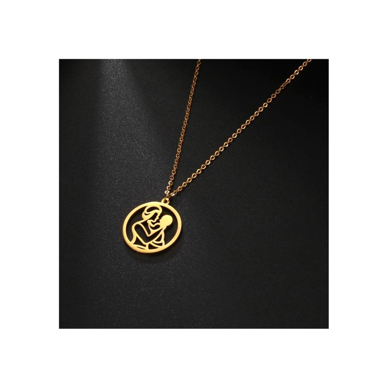 Fashion, accesorii si bijuterii - Femei - Bijuterii femei - Coliere femei - Lant cu Mama si Copilul, Transparent si Pandantiv, 45 cm - Infinity.ro