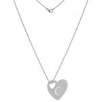 Fashion, accesorii si bijuterii - Femei - Bijuterii femei - Coliere femei - Lant Argint 925, 70 Cm si Charm Inima Argint 925, Gravat Litera Ta - Infinity.ro