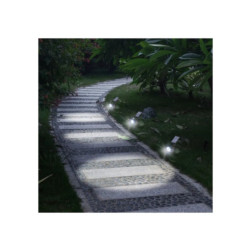 Casa si Gradina - Corpuri si surse de iluminat - Iluminat exterior - Lampi solare - Lampa Solara, Proiector cu 4 Leduri, Pentru Gradina, 2 Moduri de Iluminare, 28 cm - Infinity.ro