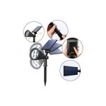 Casa si Gradina - Corpuri si surse de iluminat - Iluminat exterior - Lampi solare - Lampa Solara, Proiector cu 4 Leduri, Pentru Gradina, 2 Moduri de Iluminare, 28 cm - Infinity.ro