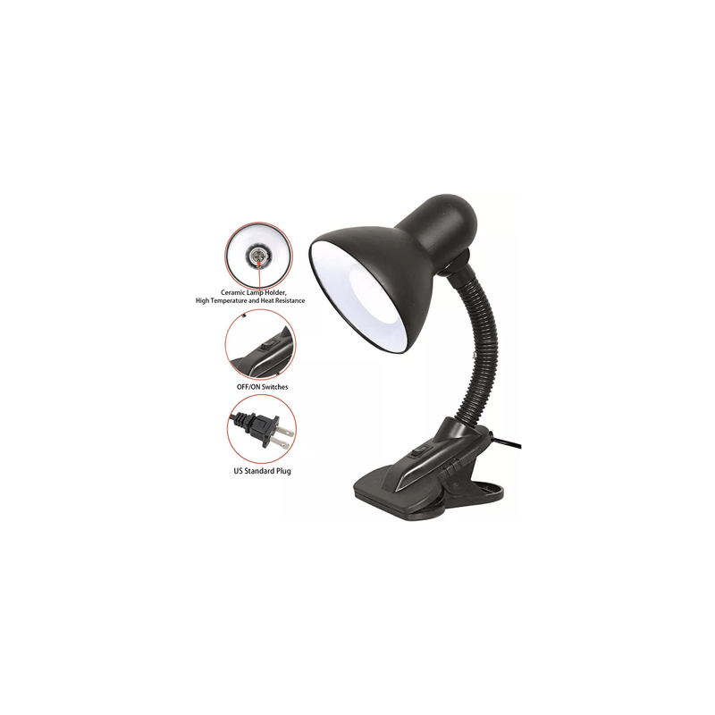 Casa si Gradina - Corpuri si surse de iluminat - Veioze si lampi - Lampi de veghe - Lampa de Birou Clasica cu Clip, Flexibila, Buton On/off - Infinity.ro