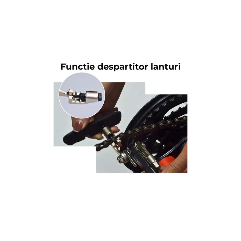 Sport si Outdoor - Ciclism - Accesorii pentru biciclete - Articole vulcanizare biciclete - Kit Unealta multifunctionala, 16 in 1 , Pentru Bicicleta,  9.2x4.2x3cm - Infinity.ro
