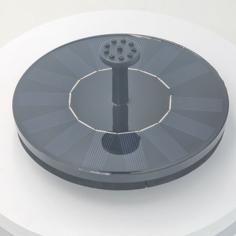 Casa si Gradina - Gradina si terasa - Decoratiuni exterior - Ornamente gradina - Kit solar, fantana cu incarcare solara, 7 capete schimbabile, negru - Infinity.ro