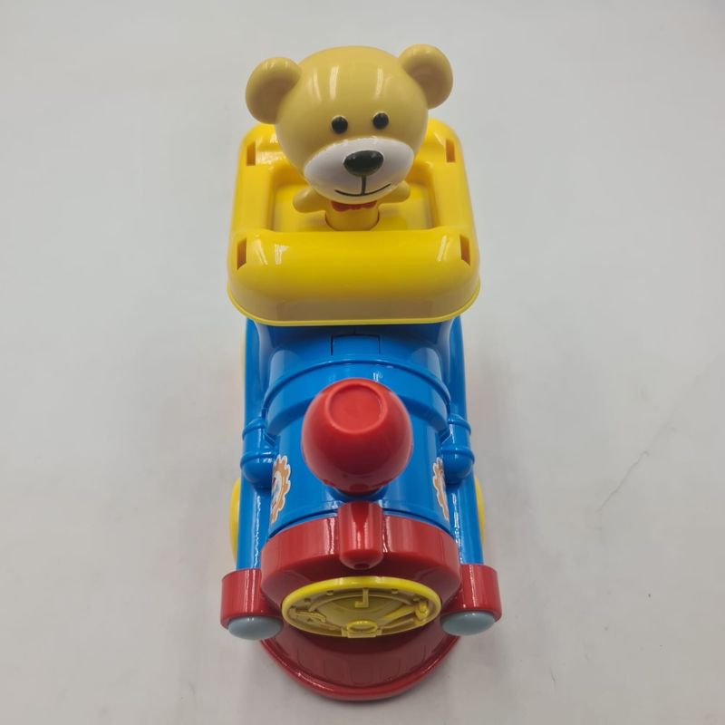 Jucarii, Copii si Bebe - Jucarii si jocuri - Vehicule si jucarii cu telecomanda - Masinute - Jucarie Trenulet Pentru Copii, Rotativa, Sunete, Multicolor, 17 cm - Infinity.ro