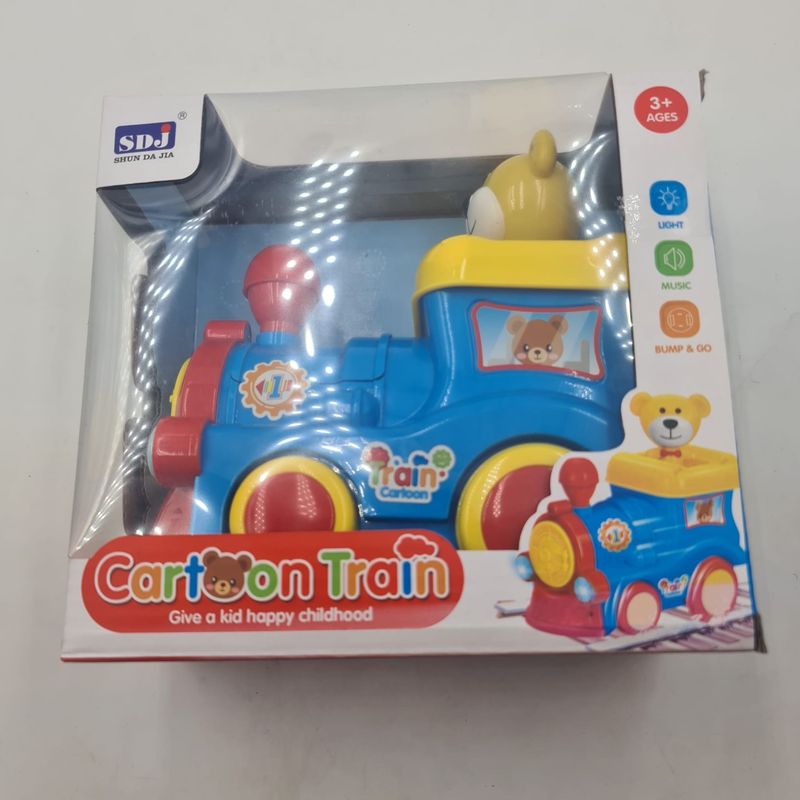 Jucarii, Copii si Bebe - Jucarii si jocuri - Vehicule si jucarii cu telecomanda - Masinute - Jucarie Trenulet Pentru Copii, Rotativa, Sunete, Multicolor, 17 cm - Infinity.ro