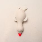 Jucarii, Copii si Bebe - Jucarii si jocuri - Jucarii & jocuri educative - Jucarii interactive - Jucarie squeeze, model rata, Antistres, alb,13 cm, pentru copii - Infinity.ro