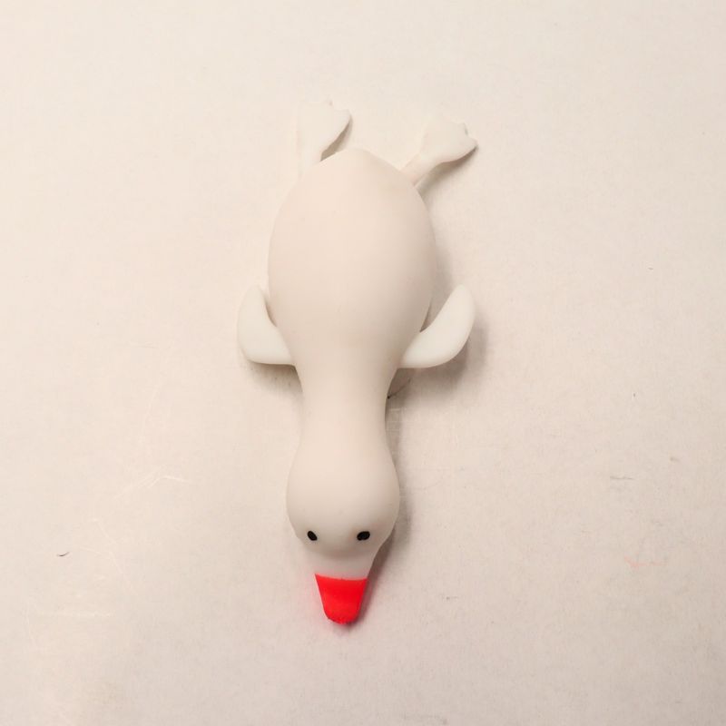 Jucarii, Copii si Bebe - Jucarii si jocuri - Jucarii & jocuri educative - Jucarii interactive - Jucarie squeeze, model rata, Antistres, alb,13 cm, pentru copii - Infinity.ro