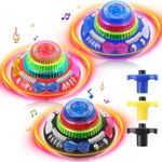 Jucarii, Copii si Bebe - Jucarii si jocuri - Jucarii & jocuri educative - Jucarii interactive - Jucarie Titirez Automat, Model top toy, Muzica, Joc de Lumini, Rosu - Infinity.ro