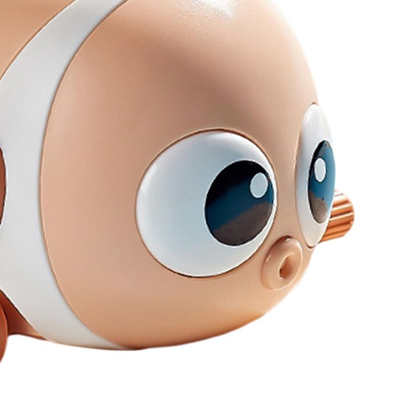 Jucarii, Copii si Bebe - Jucarii si jocuri - Vehicule si jucarii cu telecomanda - Masinute - Jucarie model pestisor,  pentru copii, rotita mers inainte, Alb/Portocale, 9 cm - Infinity.ro