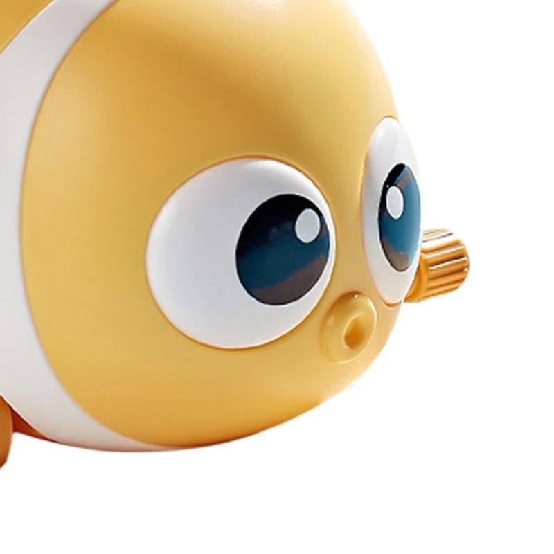 Jucarii, Copii si Bebe - Jucarii si jocuri - Vehicule si jucarii cu telecomanda - Masinute - Jucarie model pestisor,  pentru copii, rotita mers inainte, Alb/galben, 9 cm - Infinity.ro