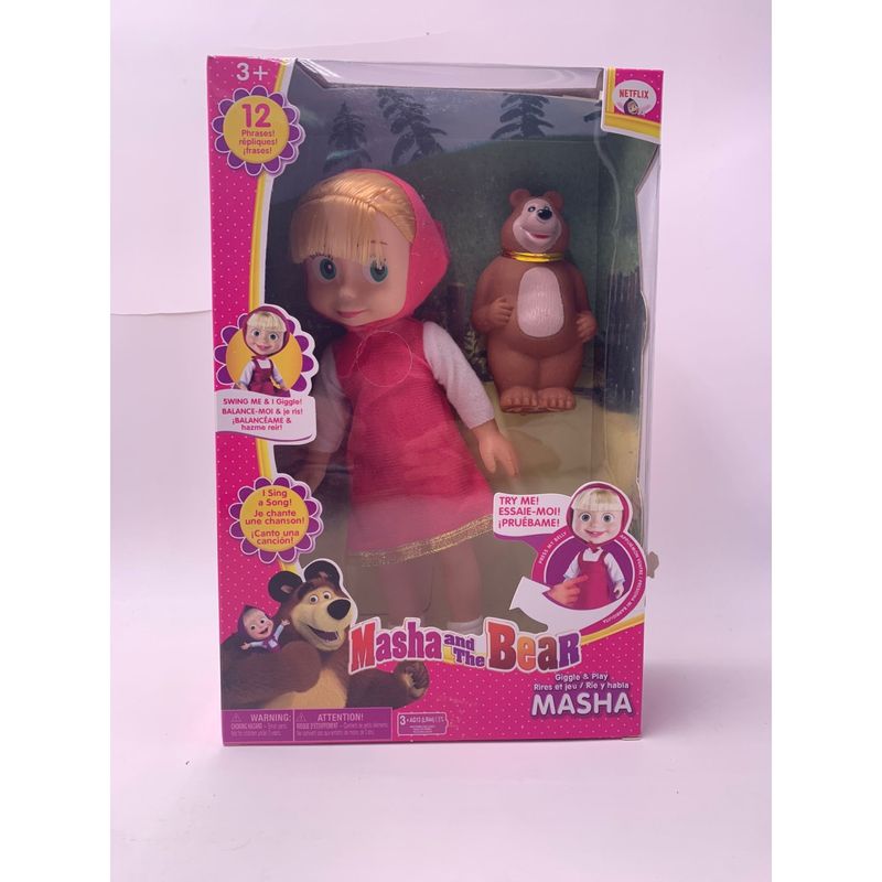 Jucarii, Copii si Bebe - Jucarii si jocuri - Papusi si accesorii - Papusi - Jucarie Papusi Masha si Ursul, Masha cu Scufita Roz, Ursul, Plastic - Infinity.ro