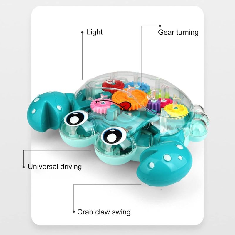 Jucarii, Copii si Bebe - Jucarii si jocuri - Jucarii & jocuri educative - Jucarii interactive - Jucarie interactiva pentru copii, Model crab, Plastic, cu lumini, 2 ani+, albastru - Infinity.ro