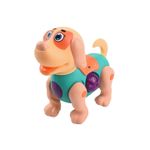 Jucarii, Copii si Bebe - Jucarii si jocuri - Jucarii & jocuri educative - Jucarii interactive - Jucarie interactiva plimbare catel cu lumini, 17 x 18 cm, verde, pentru copii - Infinity.ro