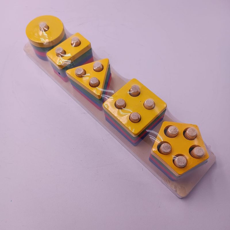 Jucarii, Copii si Bebe - Jucarii si jocuri - Jucarii & jocuri educative - Jucarii interactive - Jucarie Educativa Pentru Copii, Piese Lemn, 30 cm, Multicolor - Infinity.ro