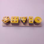 Jucarii, Copii si Bebe - Jucarii si jocuri - Jucarii & jocuri educative - Jucarii interactive - Jucarie Educativa Pentru Copii, Piese Lemn, 30 cm, Multicolor - Infinity.ro