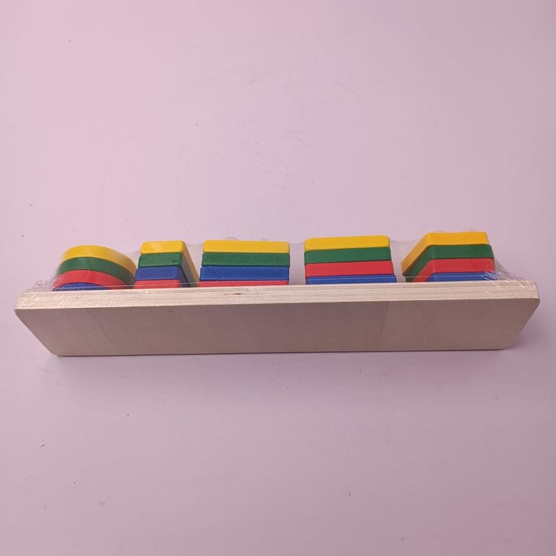 Jucarii, Copii si Bebe - Jucarii si jocuri - Jucarii & jocuri educative - Jucarii interactive - Jucarie Educativa Pentru Copii, Piese Lemn, 30 cm, Multicolor - Infinity.ro