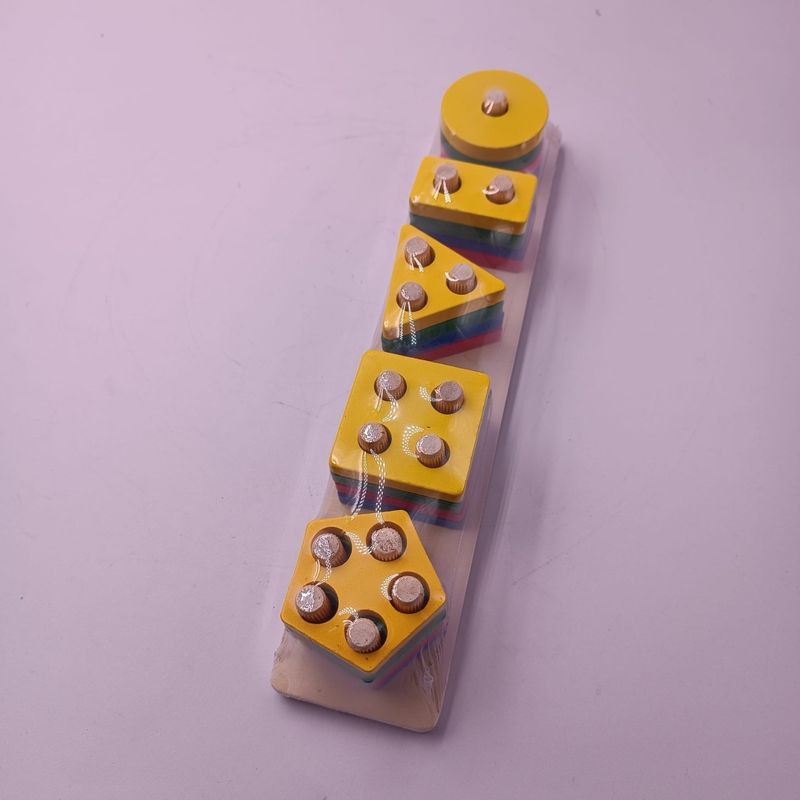 Jucarii, Copii si Bebe - Jucarii si jocuri - Jucarii & jocuri educative - Jucarii interactive - Jucarie Educativa Pentru Copii, Piese Lemn, 30 cm, Multicolor - Infinity.ro