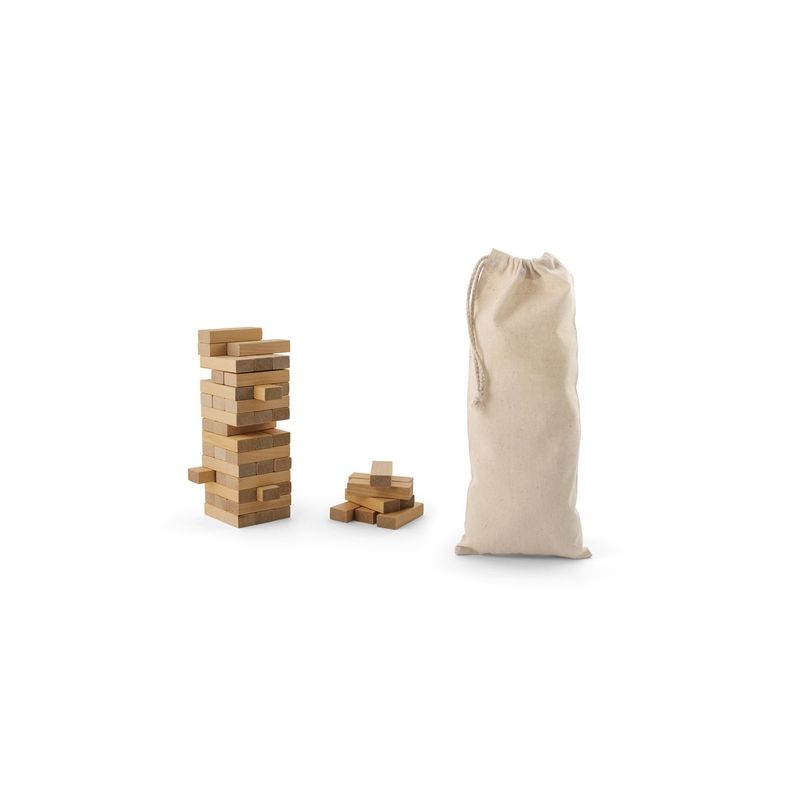 Jucarii, Copii si Bebe - Jucarii si jocuri - Jocuri si puzzle - Jocuri de societate - Jocul de lemn, 54 Piese, Sacosa Bumbac - Infinity.ro