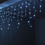 Casa si Gradina - Decoratiuni - Decoratiuni de sezon - Instalatie de Craciun, Model Perdea, 240 Led, 8 jocuri de lumini, Alb - Infinity.ro