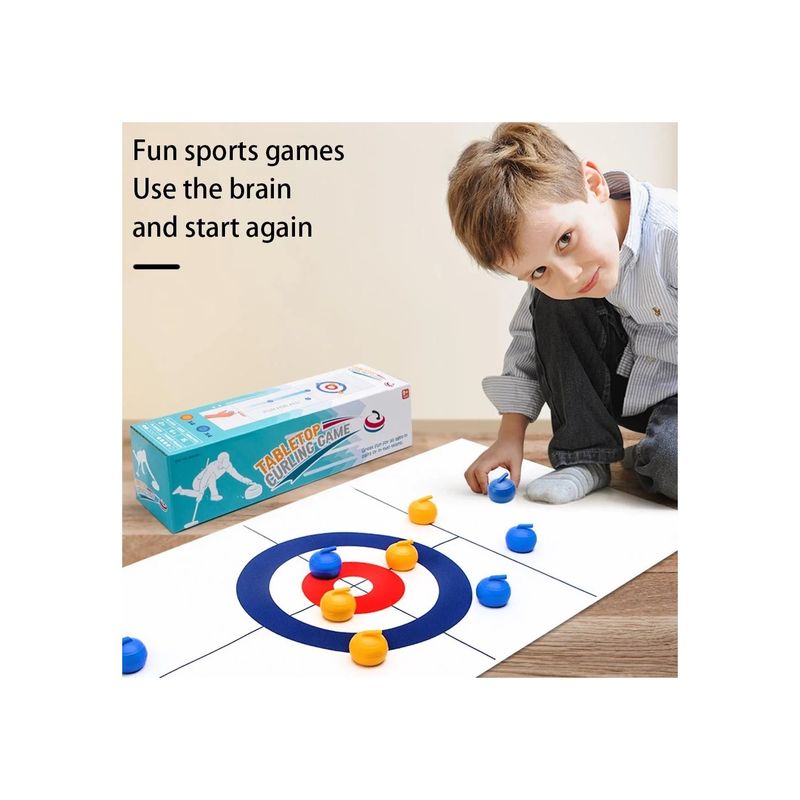 Jucarii, Copii si Bebe - Jucarii si jocuri - Jocuri si puzzle - Jocuri de societate - Joc de Curling pentru Masa, Joc Interactiv pentru Copii si Familie - Infinity.ro
