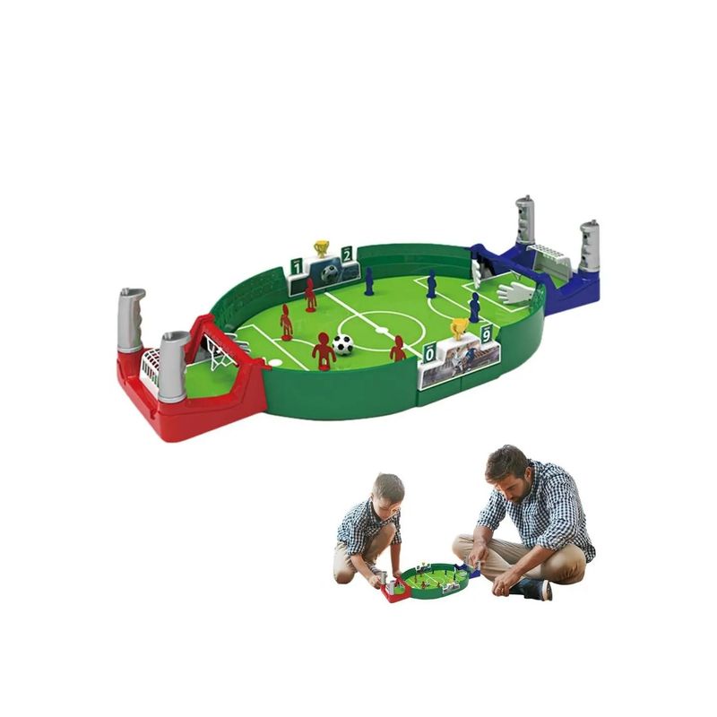 Jucarii, Copii si Bebe - Jucarii si jocuri - Jocuri si puzzle - Jocuri de societate - Joc Stadion Fotbal de Masa, Plastic, Interactiv, Pentru 2 Jucatori, Multicolor - Infinity.ro