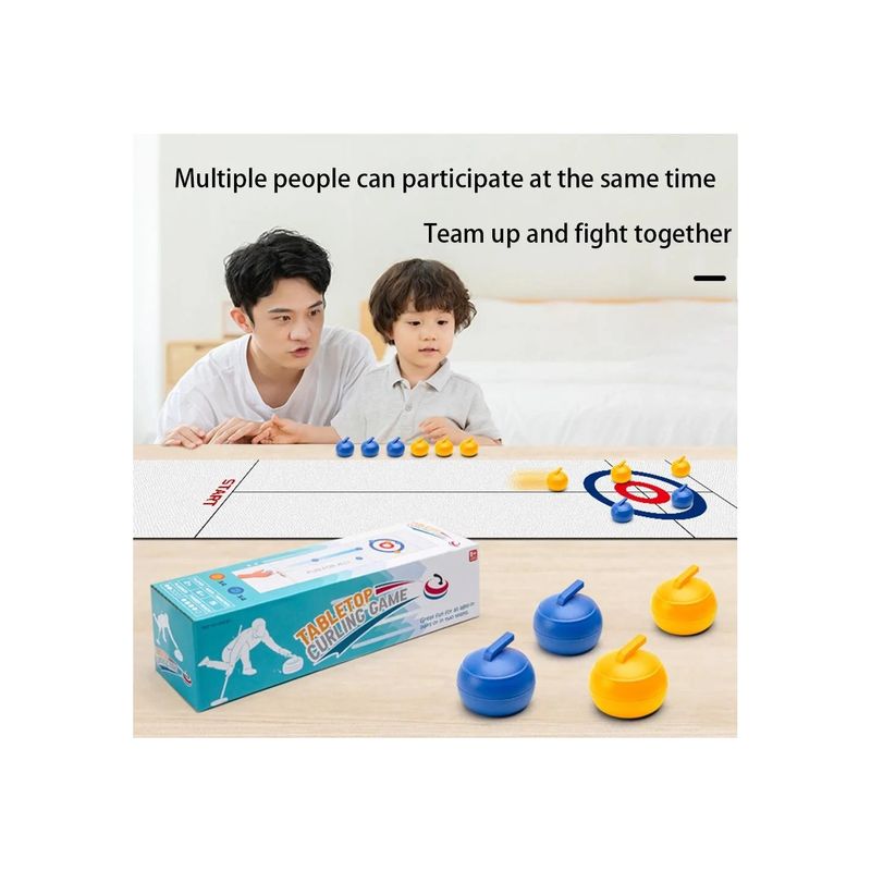 Jucarii, Copii si Bebe - Jucarii si jocuri - Jocuri si puzzle - Jocuri de societate - Joc de Curling pentru Masa, Joc Interactiv pentru Copii si Familie - Infinity.ro