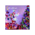 Casa si Gradina - Decoratiuni - Decoratiuni de sezon - Instalatie De Craciun, Lumini Multicolore, 100 LED, Fir Verde - Infinity.ro