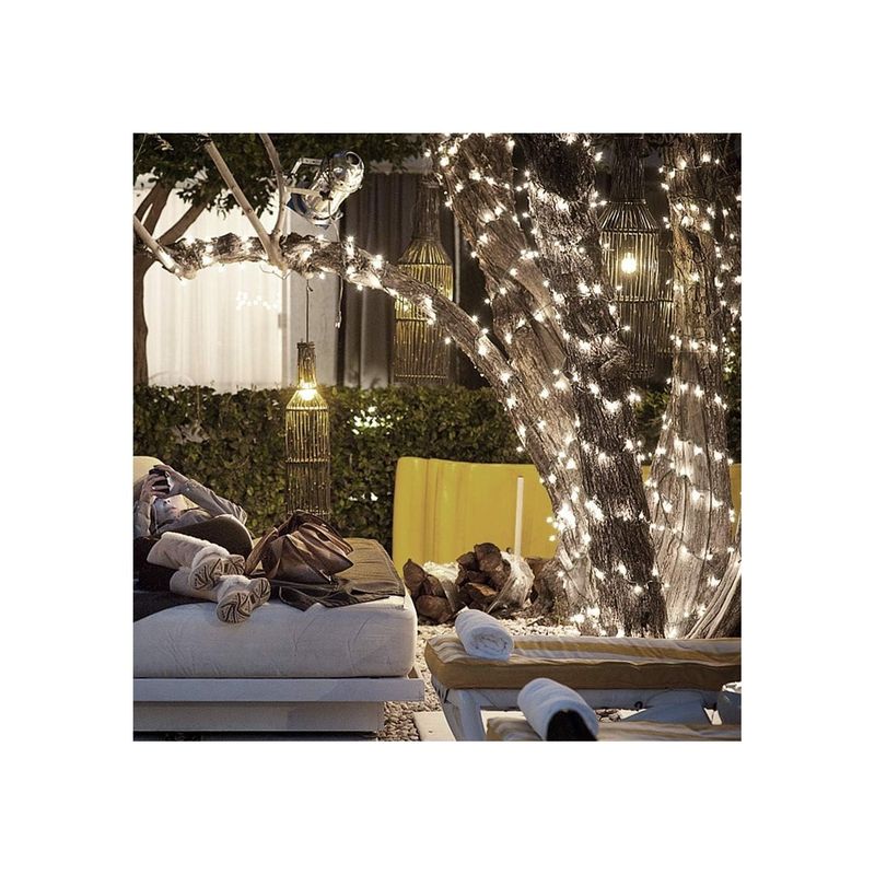 Casa si Gradina - Decoratiuni - Decoratiuni de sezon - Instalatie De Craciun, Lumini Alb, 100 LED, Fir Verde - Infinity.ro