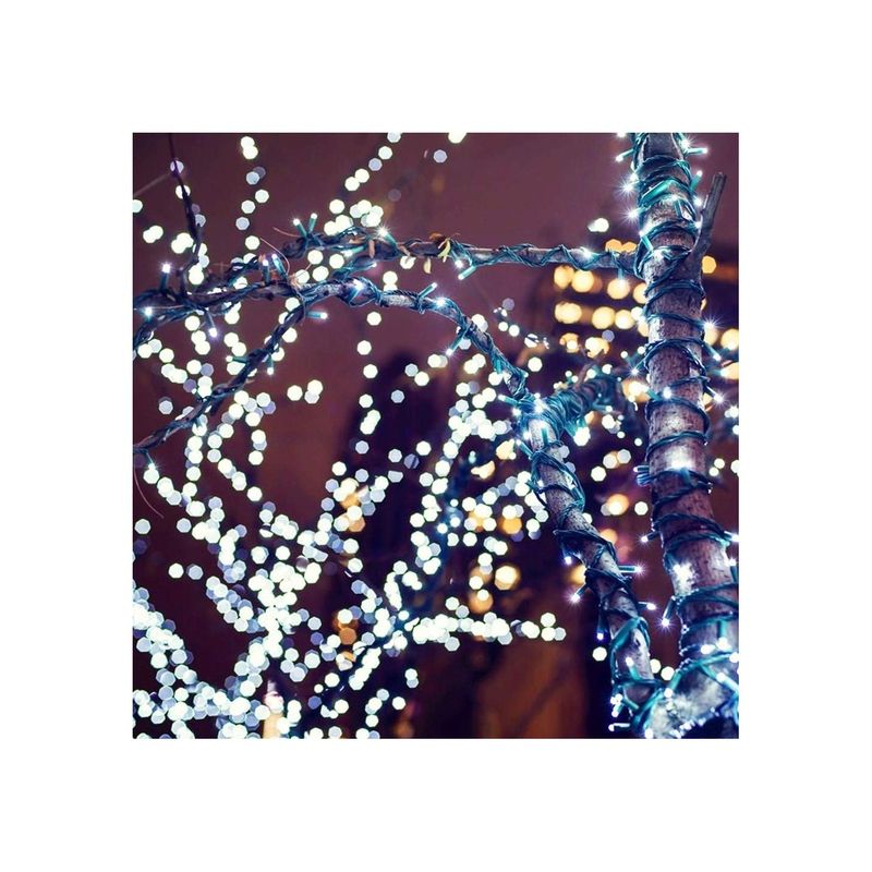 Casa si Gradina - Decoratiuni - Decoratiuni de sezon - Instalatie De Craciun, Lumini Alb, 100 LED, Fir Verde - Infinity.ro