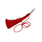 Casa si Gradina - Decoratiuni - Decoratiuni petrecere - Coifuri si suflatori - Goarna Curbata, Vuvuzela, Tip Corn, Pentru Petreceri, Evenimmente, Rosie, Varf Alb, 27 cm - Infinity.ro