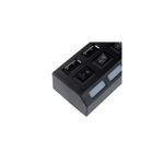 PC, gaming si accesorii - Retelistica - Hub-uri - Hub USB, 4 slot-uri, 4 butoane, 4 LED-uri, 11 x 3 x 4 cm, negru - Infinity.ro