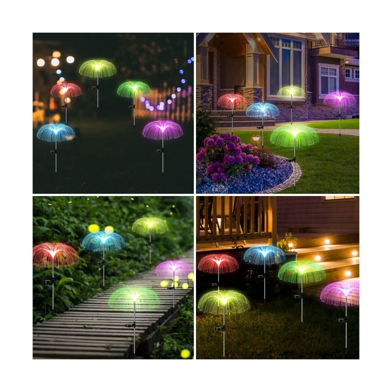 Casa si Gradina - Corpuri si surse de iluminat - Iluminat exterior - Lampi solare - Ghirlanda luminoasa solara, pentru gradina, model Meduza, Led-uri colorate,70 cm - Infinity.ro