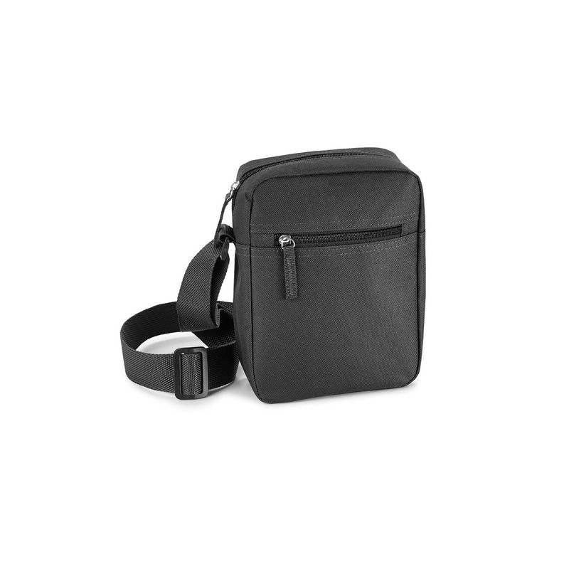 Fashion, accesorii si bijuterii - Barbati - Accesorii barbati - Genti si rucsacuri barbati - Geanta de umar cu 2 buzunare si curea de umar reglabila, neagra - Infinity.ro