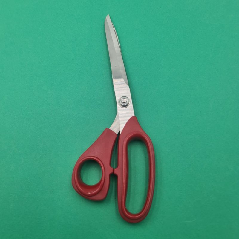 Ingrijire personala si Cosmetice - Ingrijire personala - Ingrijire par - Foarfece de tuns - Foarfeca Profesionala de Tuns, Otel Inoxidabil, Maner Curbat, 24 cm, Rosie - Infinity.ro