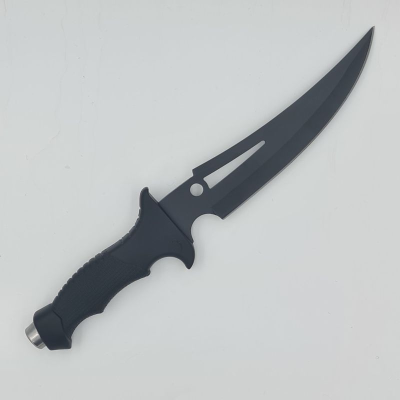 Sport si Outdoor - Camping - Cutite, bricege si accesorii - Cutite si bricege - Cutit Vanatoare, Lama curbata, busola, columbia, 32 cm, Negru, husa inclusa - Infinity.ro