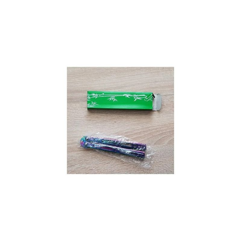 Sport si Outdoor - Camping - Cutite, bricege si accesorii - Cutite si bricege - Cutit, Briceag fluture, Butterfly, Balisong  25 cm, fade clasic - Infinity.ro