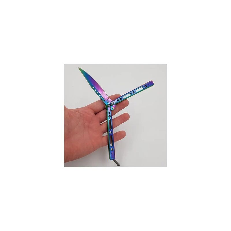 Sport si Outdoor - Camping - Cutite, bricege si accesorii - Cutite si bricege - Cutit, Briceag fluture, Butterfly, Balisong  25 cm, fade clasic - Infinity.ro
