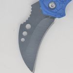 Sport si Outdoor - Camping - Cutite, bricege si accesorii - Cutite si bricege - Cutit talon, model craniu, albastru, 13 cm - Infinity.ro