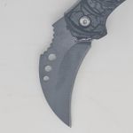 Sport si Outdoor - Camping - Cutite, bricege si accesorii - Cutite si bricege - Cutit talon, model craniu, negru, 13 cm - Infinity.ro