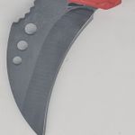 Sport si Outdoor - Camping - Cutite, bricege si accesorii - Cutite si bricege - Cutit talon, model craniu, rosu, 13 cm - Infinity.ro