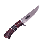 Sport si Outdoor - Camping - Cutite, bricege si accesorii - Cutite si bricege - Cutit Vanatoare cu Maner Curbat, Agatatoare, Husa Material Textil, Otel, 31 cm, Dalimag - Infinity.ro