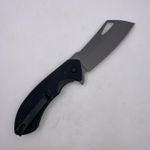 Sport si Outdoor - Camping - Cutite, bricege si accesorii - Cutite si bricege - Cutit Pliabil cu Lama Dreapta, Maner Aderent, Prindere Curea, 20 cm, Negru - Infinity.ro