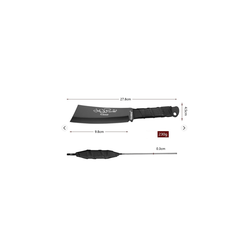Sport si Outdoor - Camping - Cutite, bricege si accesorii - Cutite si bricege - Cutit Maceta Rambo, Lama Din Otel, 27cm, Husa Negru - Infinity.ro
